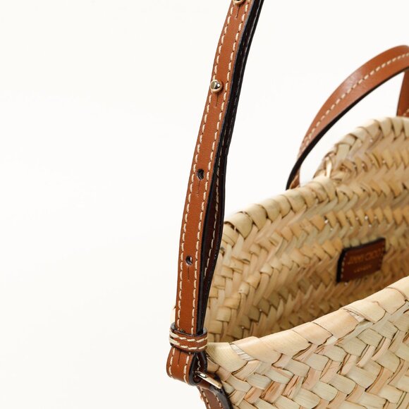 Jimmy Choo Macy Small Raffia Cross-Body Tote Bag - Picture 7 of 15